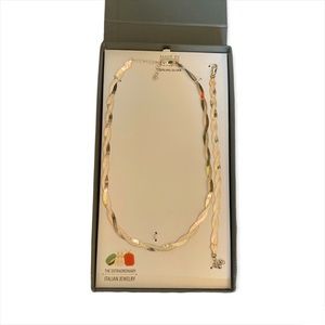 Sterling silver necklace and bracelet set